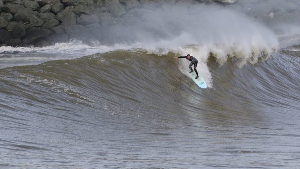 Take off on a slab with a 6' foamie at 54 after 3 years of surfing